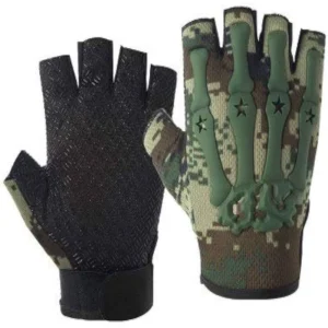 Gants Tête de Mort demi-doigts Moto