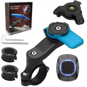 Support Téléphone Moto Pince de Fixation Téléphone Portable Rotation 360